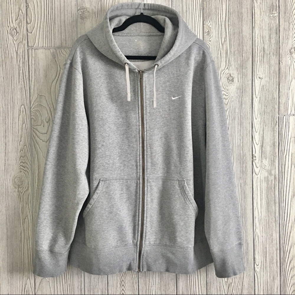 Nike Size XXL Fleece Lined Grey Hoodie